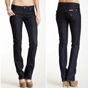 Hudson Dark Blue Wash Jeans. Mid-Rise. Cotton/Spandex. Size 28